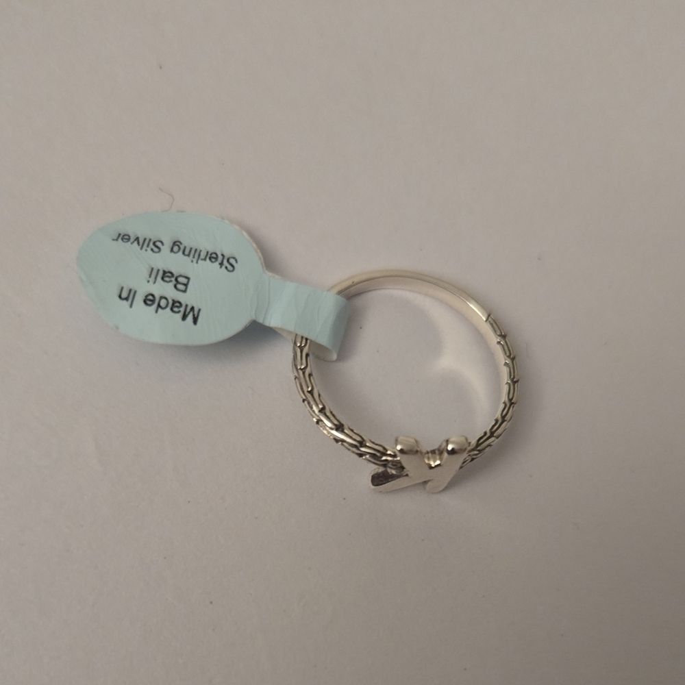 Silver Initial 'K' Ring - image 2